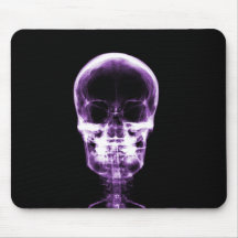 X-RAY VISION SKELETON SKULL - PURPLE MOUSEMAT