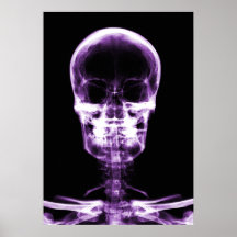X-RAY VISION SKELETON SKULL - PURPLE POSTERS