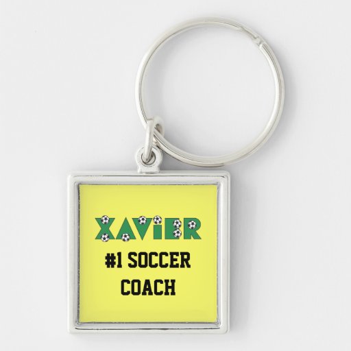 Xavier in Soccer Green Key Chains