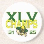 XLV 45 green and yellow champs football coaster
