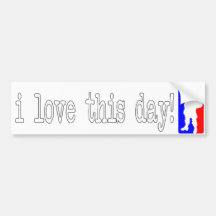 (xmas) i love this day! bumper sticker