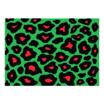 Xmas Leopard Custom Invitation