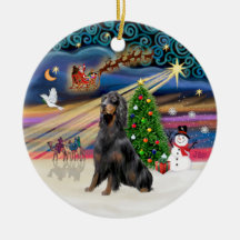 Xmas Magic - Gordon Setter Ornament