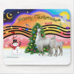 Xmas Music 2 - Llama Mama and Baby Mousepad