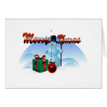 XMas Snowman Greeting Cards