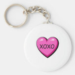 XOXO Pink Heart Key Chains