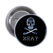 XRAY PIRATE Flag RADIOLOGY JOLLY ROGER Pins