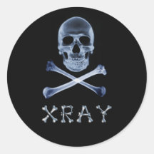 XRAY PIRATE Flag RADIOLOGY JOLLY ROGER Round Stickers