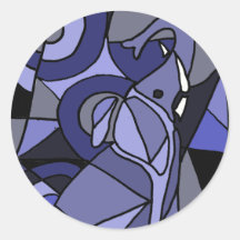 XX- Abstract Art Elephant Sticker