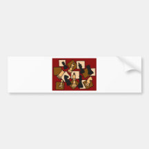 XX- Awesome Chess Game Pieces Art Bumper Sticker
