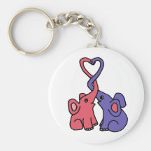 XX- Elephant Love Cartoon Key Chains