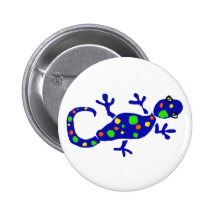 XX Gecko Primitive Art Cartoon Pins