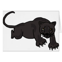 XX- Leaping Panther Greeting Card