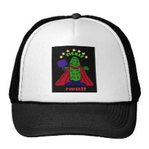 XX- Pickle Power Superhero Pickleball Cartoon Hat