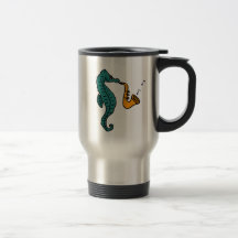 XX- Seahorse Playing Saxophone Mug