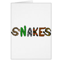 XX- Snakes Letters Art Greeting Cards