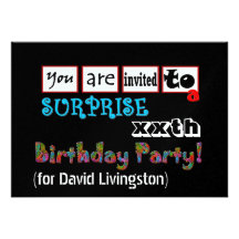 xxth SURPRISE Birthday Party Invitation Template