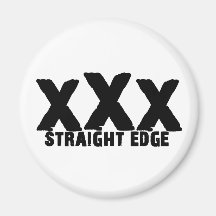 xXx Straight Edge Fridge Magnets