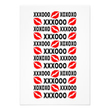 XXXOOO LIPS invitation, customise