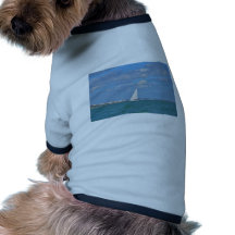 Yacht Near Eastbourne Dog Tee Shirt