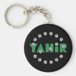 Yahir in Soccer Green Key Chains
