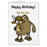 YAK yackety-yak birthday chatting card