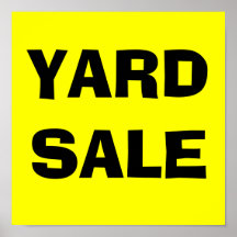 YARD SALE-Poster Sign