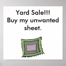 Yard sale sign print