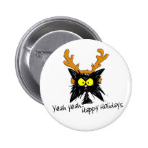 "Yeah Yeah...Happy Holidays" Pins