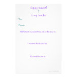 Year-end teacher thank you note stationery