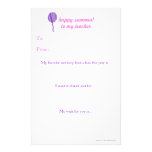 Year-end teacher thank you note customized stationery