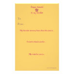 Year-end teacher thank you note stationery design