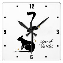 Year of the Rat - Chinese Zodiac Wallclocks