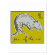 Year Of The Rat Post Card