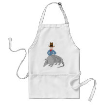 Yeehaw!  Cowboy and Armadillo! Aprons