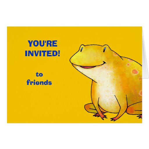 Yellor Frog Card(customisable)