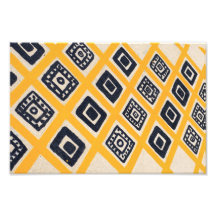 Yellow and Black Mexican Geometry Photo Print