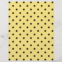 Yellow and Black Polka Dot Pattern. Personalized Flyer