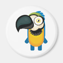 Yellow and Blue Parrot - My Conservation Park Refrigerator Magnets