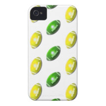 Yellow and Green Football Pattern iPhone 4 Cases