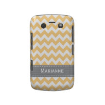 Yellow and Grey Chevron BlackBerry Bold Case Mate