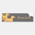 Yellow and Grey Wild Horses Bumper Sticker