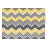 Yellow and Grey Zig Zag Pattern Thank You Cards