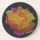 Yellow and pink rose and meaning beverage coasters