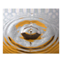 Yellow and White Water Drop Photo Art