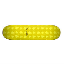 Yellow and yellow christmas trees pattern skate boards