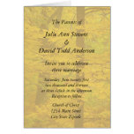 Yellow Autumn Forest Theme Wedding Invitation Cards