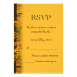 Yellow Autumn Forest Wedding RSVP Custom Invites