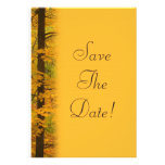 Yellow Autumn Forest Wedding Save The Date Custom Invitation