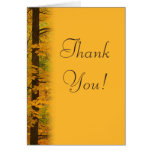 Yellow Autumn Forest Wedding Thank You Card